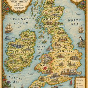 Antique Map of The British Isles