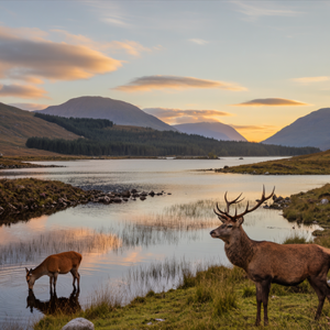 Deer at Dawn 1.